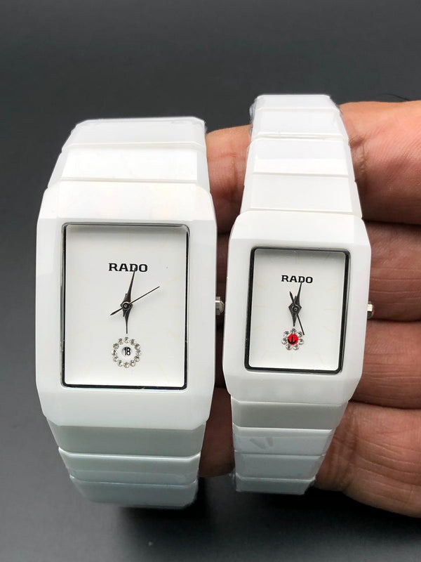 Rado White Colour Couple Watch