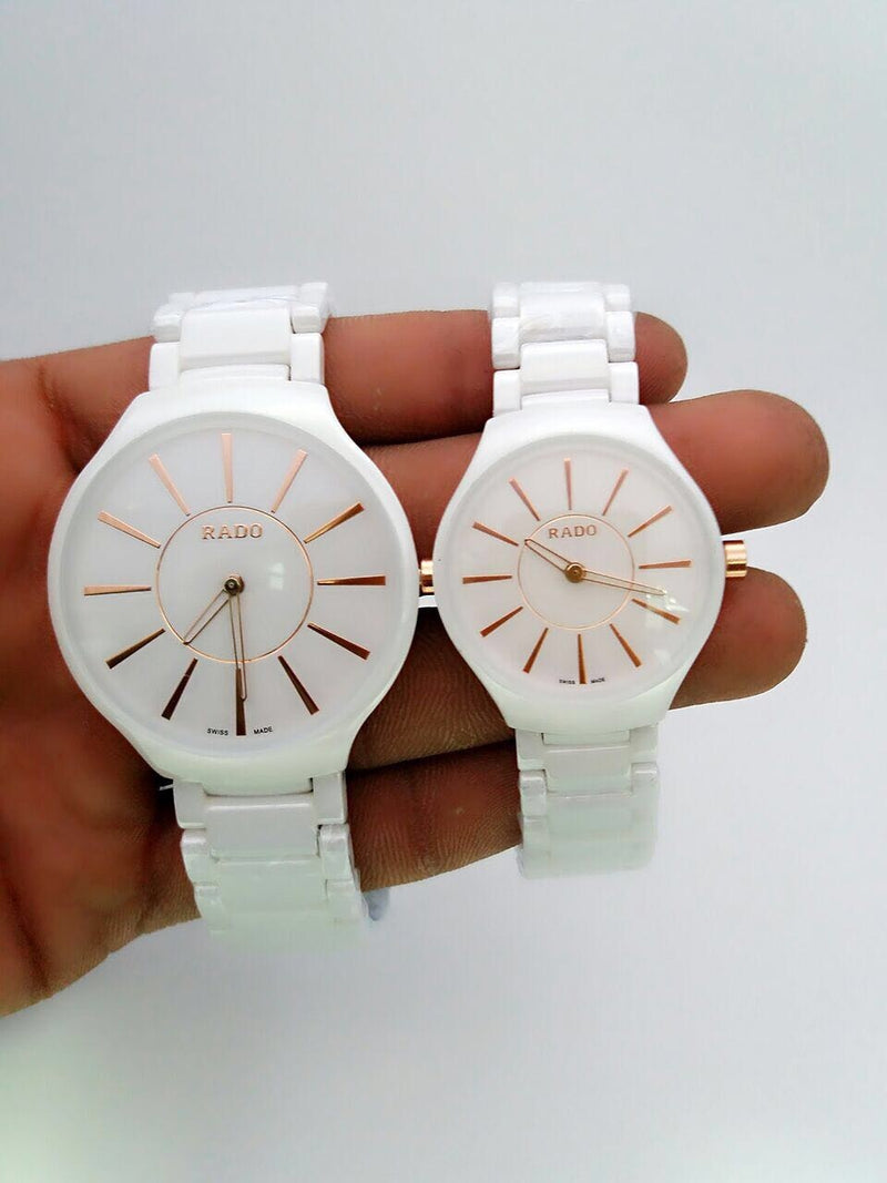 Rado White Colour Couple Watch