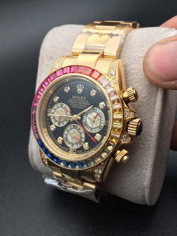 Rolex Chronograph Golden Men Watch