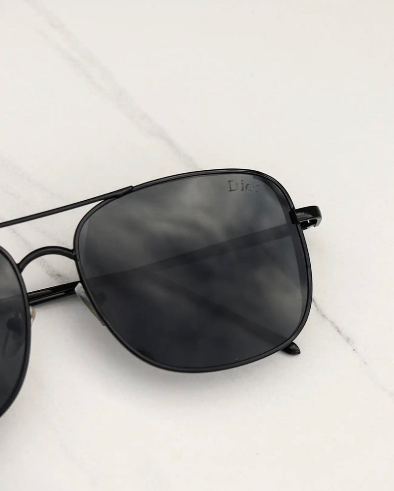 Dior Rectangular Stellaire Full Black Sunglasses