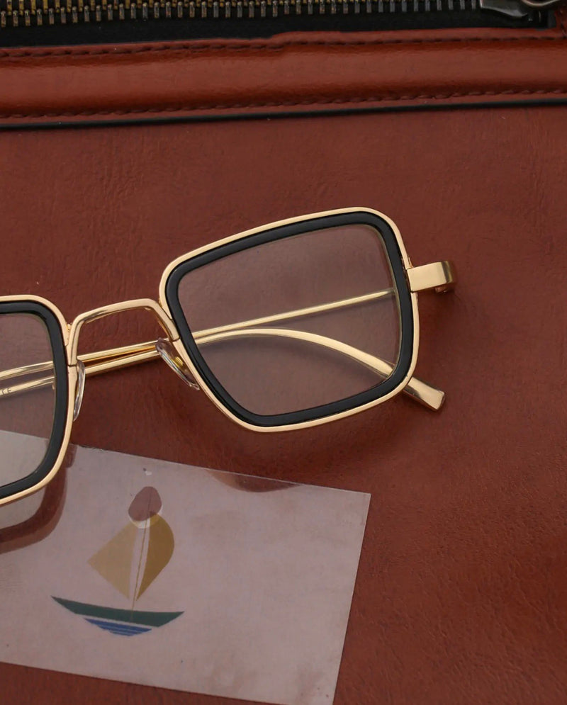 Salvatore Ferragamo Sunglasses Transparent Golden Black Frame