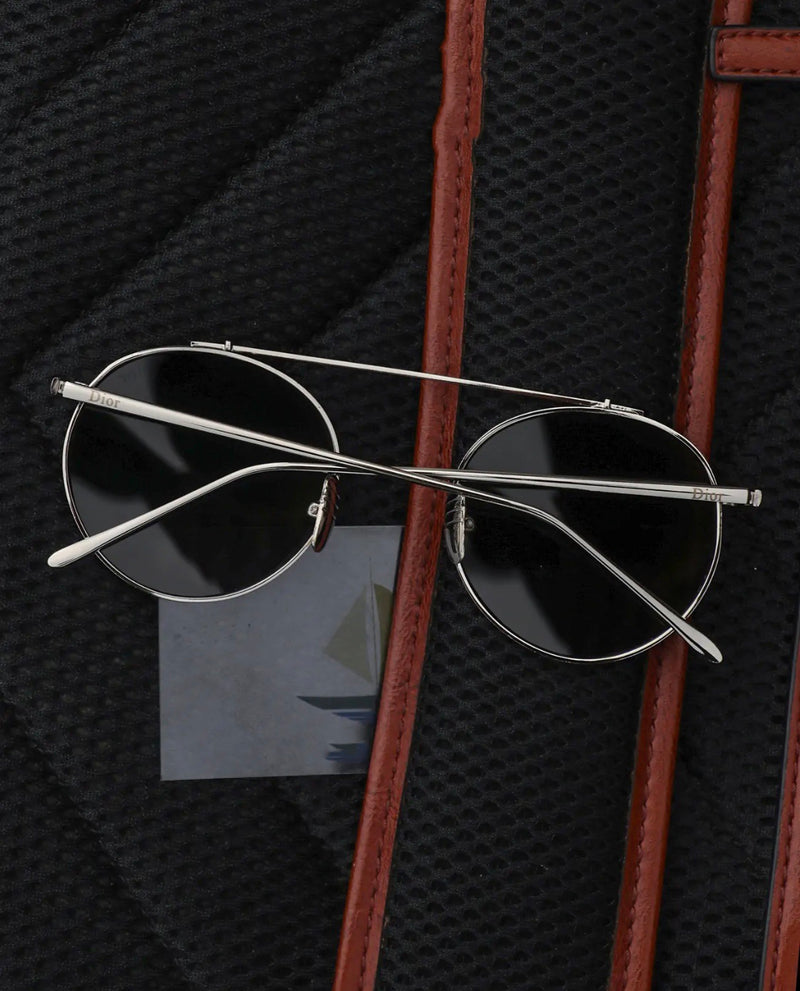 Dior Round Silver Mercury Sunglasses