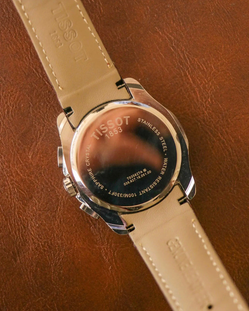 Tissot Tachymeter Chronograph Leather Belt Men Watch