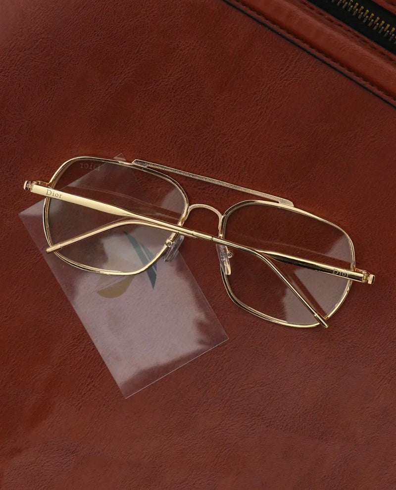 Dior Rectangular Transparent Frame Sunglasses