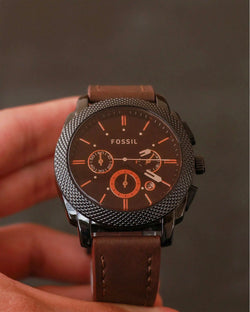 Fossil Vintage Cronograph Leather Men Watch