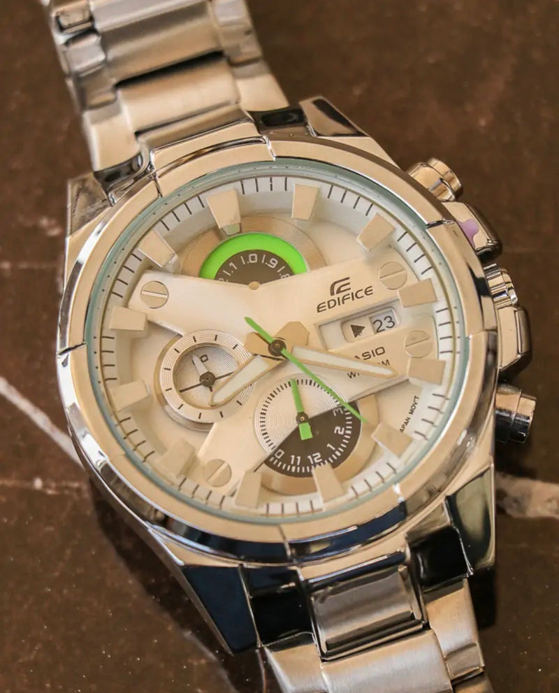Casio Edifice Tachy Meter Chronograph Chain Watch