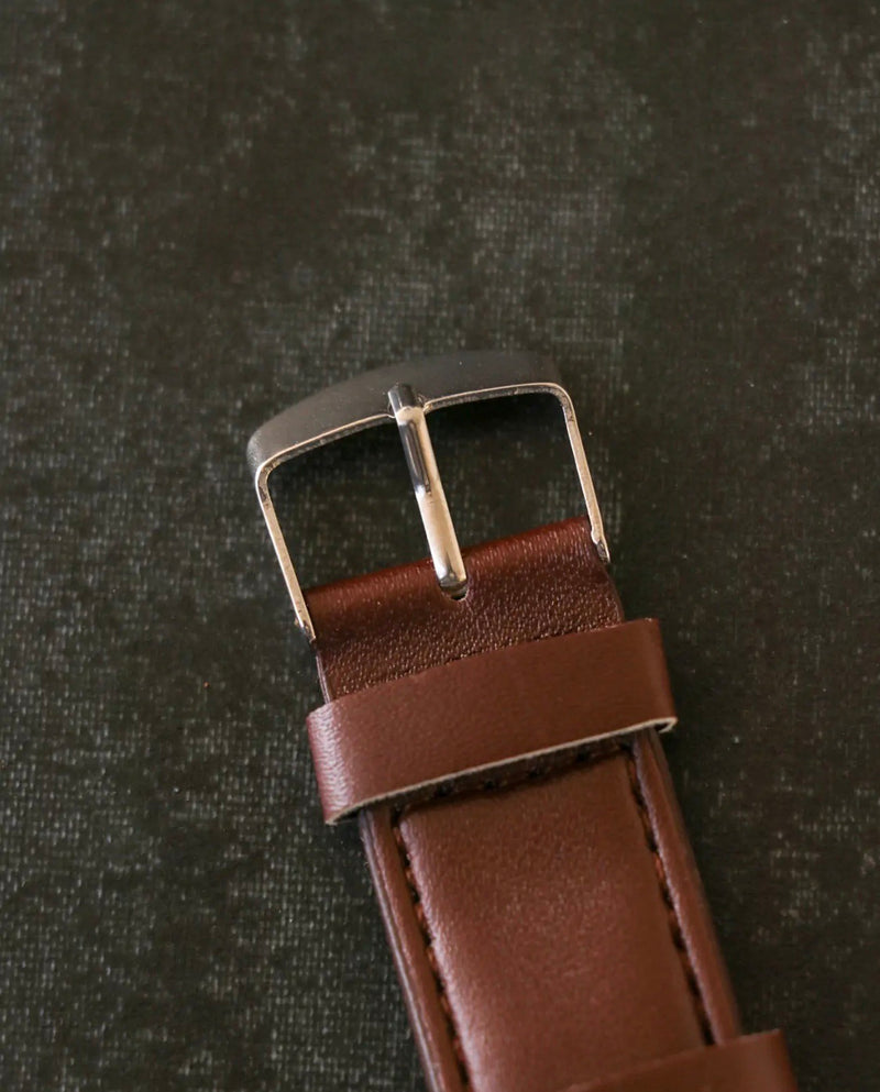 Casio Edifice WR100M Leather Belt Men Watch
